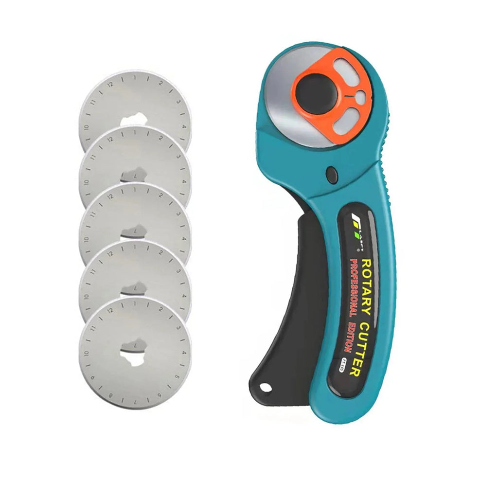 Rollschneider 4,5 cm mit Rundklinge – Schneidewerkzeug für Stoff, Leder und Papier