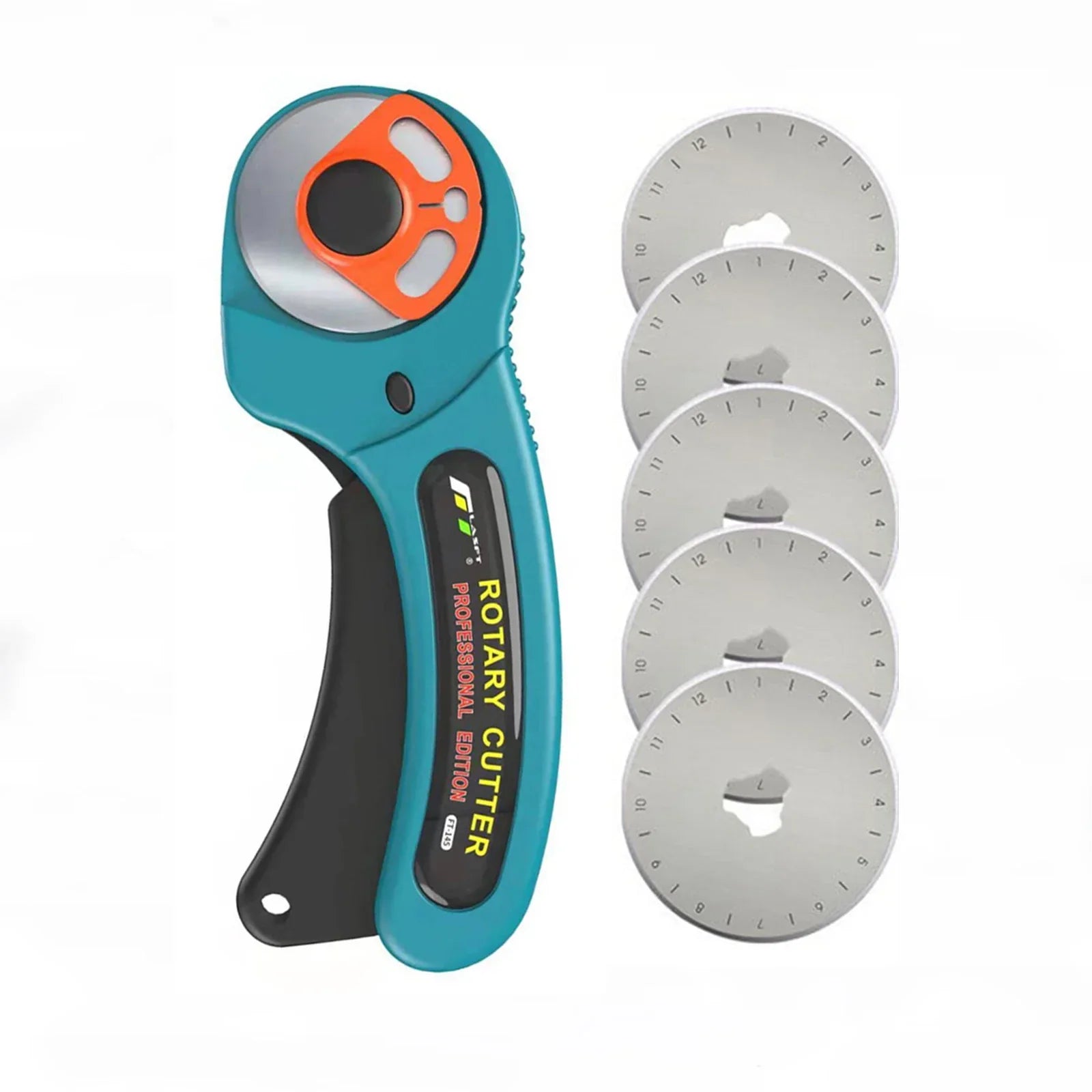 Rollschneider 4,5 cm mit Rundklinge – Schneidewerkzeug für Stoff, Leder und Papier